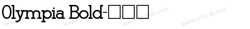 0lympia Bold字体转换